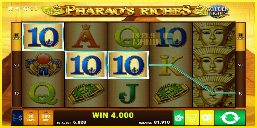 Riktiga pengar med en spelautomat Pharaos Riches Golden Nights, bild 3