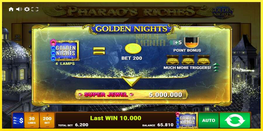 Riktiga pengar med en spelautomat Pharaos Riches Golden Nights, bild 7