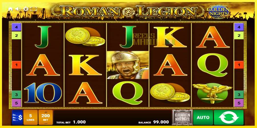 Riktiga pengar med en spelautomat Roman Legion Golden Nights, bild 1