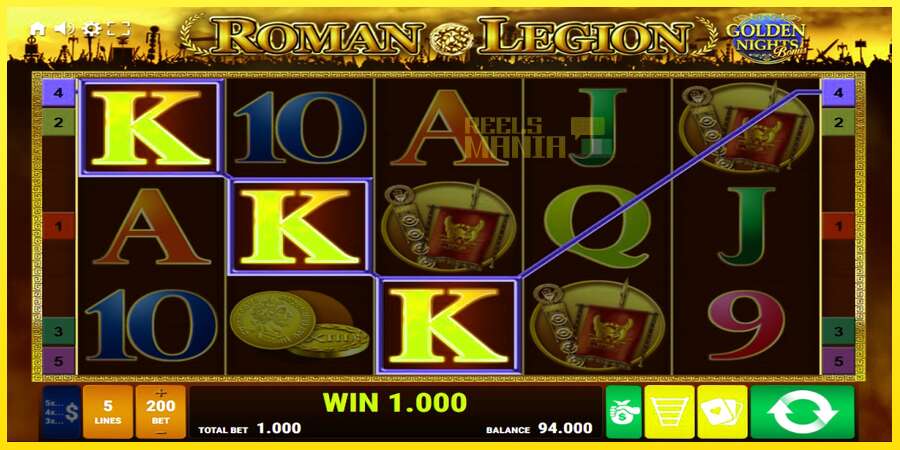 Riktiga pengar med en spelautomat Roman Legion Golden Nights, bild 2