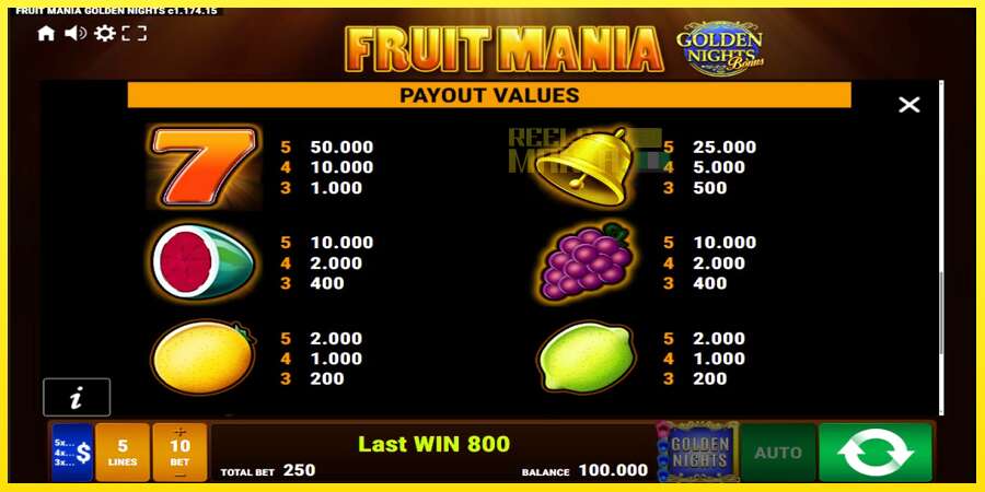 Riktiga pengar med en spelautomat Fruit Mania Golden Nights, bild 7