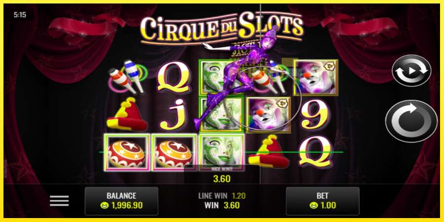 Riktiga pengar med en spelautomat Cirque du Slots, bild 2