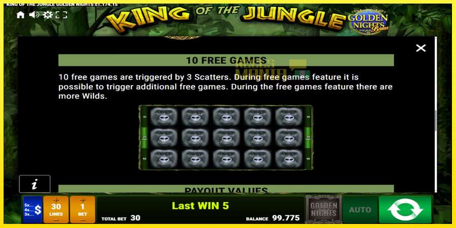 Riktiga pengar med en spelautomat King of the Jungle Golden Nights, bild 6