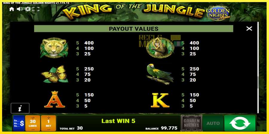 Riktiga pengar med en spelautomat King of the Jungle Golden Nights, bild 7