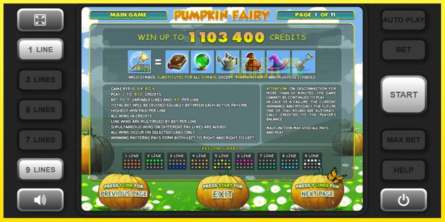 Riktiga pengar med en spelautomat Pumpkin Fairy, bild 4