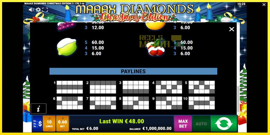 Riktiga pengar med en spelautomat Maaax Diamonds Christmas Edition, bild 7