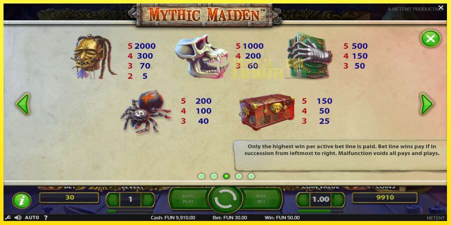 Riktiga pengar med en spelautomat Mythic Maiden, bild 6