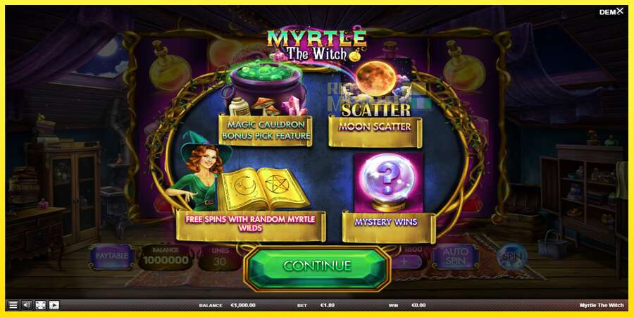 Riktiga pengar med en spelautomat Myrtle the Witch, bild 1