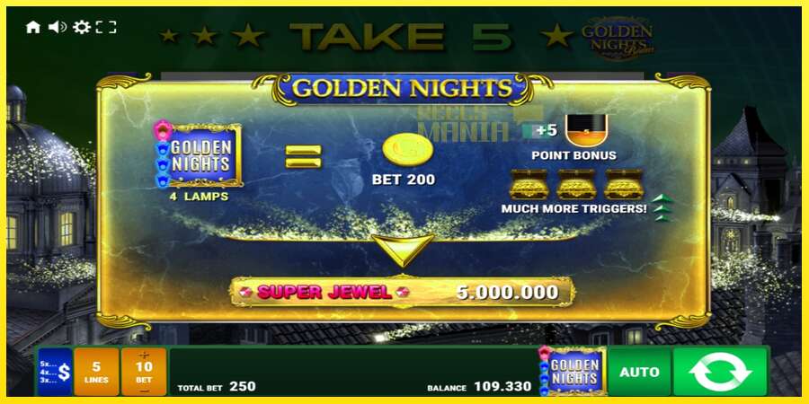 Riktiga pengar med en spelautomat Take 5 Golden Nights, bild 6