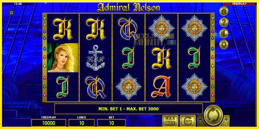 Riktiga pengar med en spelautomat Admiral Nelson, bild 1