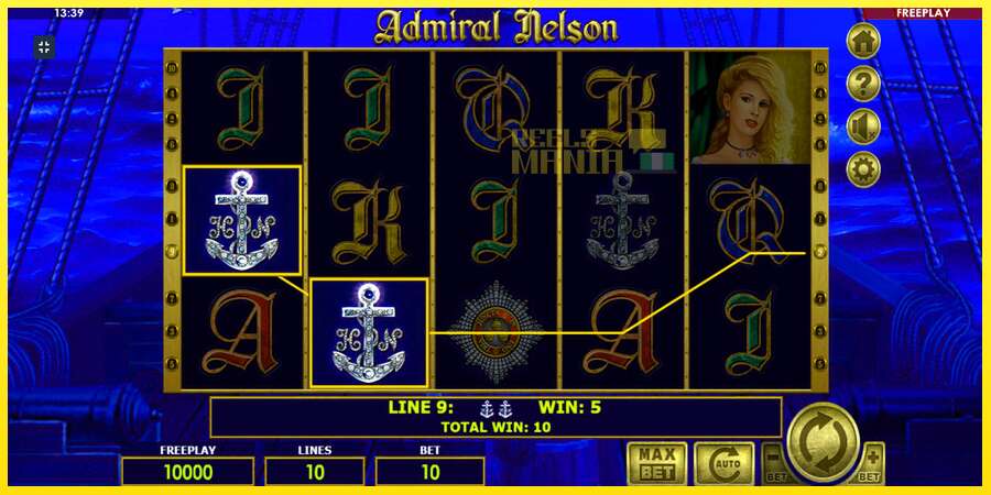 Riktiga pengar med en spelautomat Admiral Nelson, bild 4