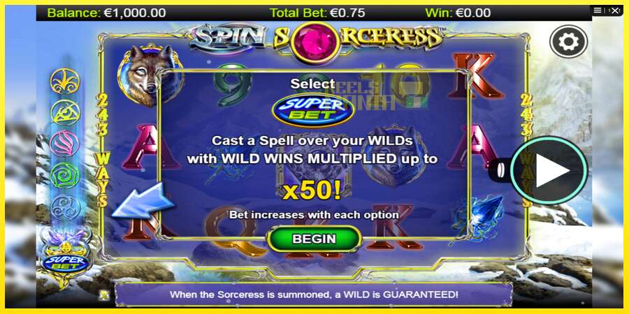 Riktiga pengar med en spelautomat Spin Sorceress, bild 1