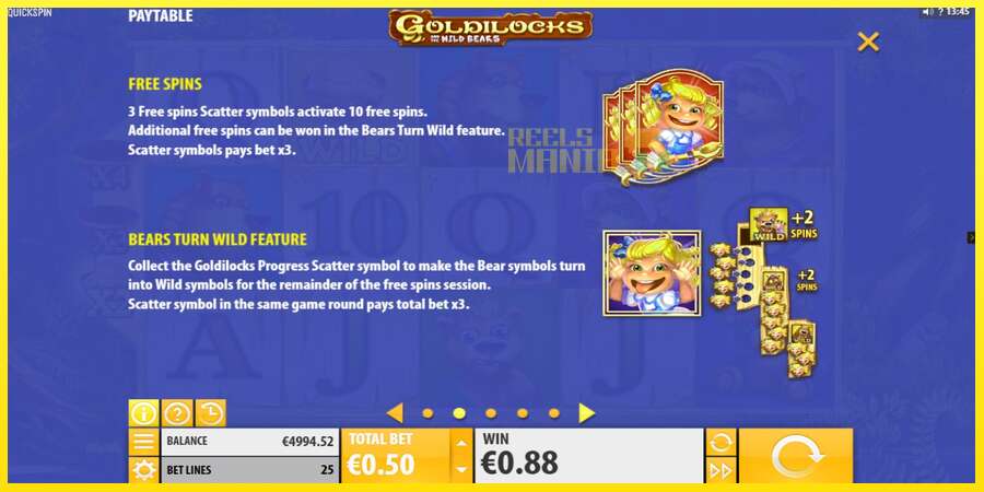 Riktiga pengar med en spelautomat Goldilocks and the Wild Bears, bild 5