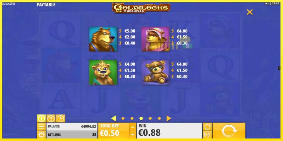 Riktiga pengar med en spelautomat Goldilocks and the Wild Bears, bild 6