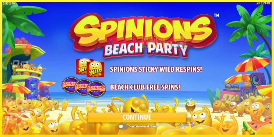 Riktiga pengar med en spelautomat Spinions Beach Party, bild 1