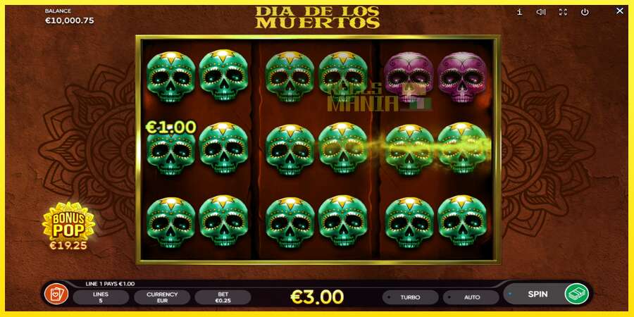 Riktiga pengar med en spelautomat Dia de Los Muertos, bild 3