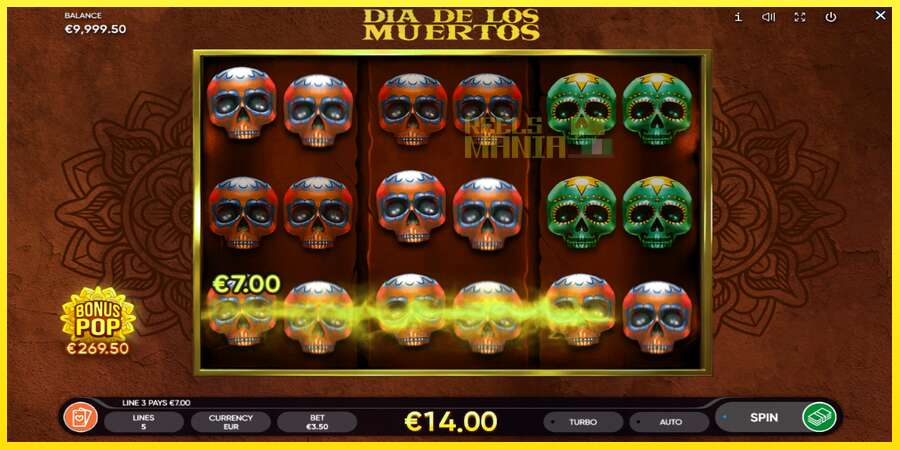 Riktiga pengar med en spelautomat Dia de Los Muertos, bild 4