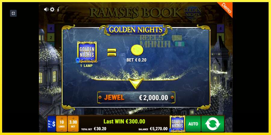 Riktiga pengar med en spelautomat Ramses Book Golden Nights, bild 4