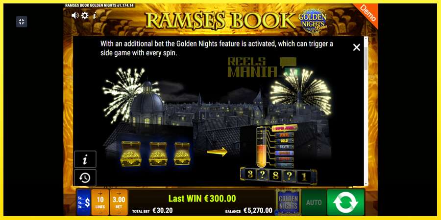 Riktiga pengar med en spelautomat Ramses Book Golden Nights, bild 5