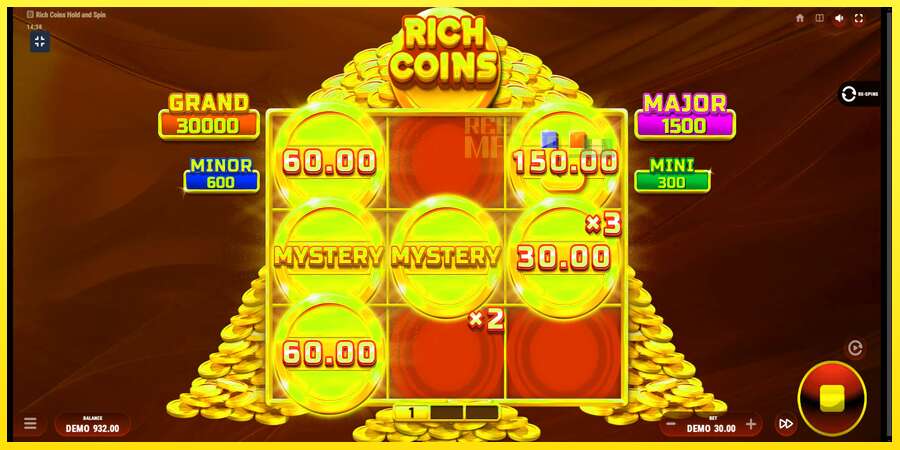 Riktiga pengar med en spelautomat Rich Coins Hold and Spin, bild 4