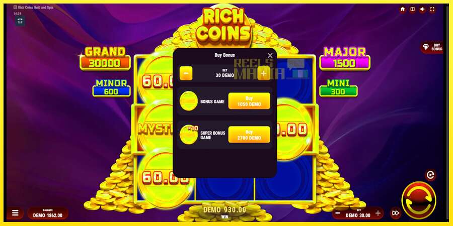 Riktiga pengar med en spelautomat Rich Coins Hold and Spin, bild 7