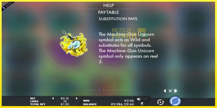 Riktiga pengar med en spelautomat Machine Gun Unicorn, bild 3