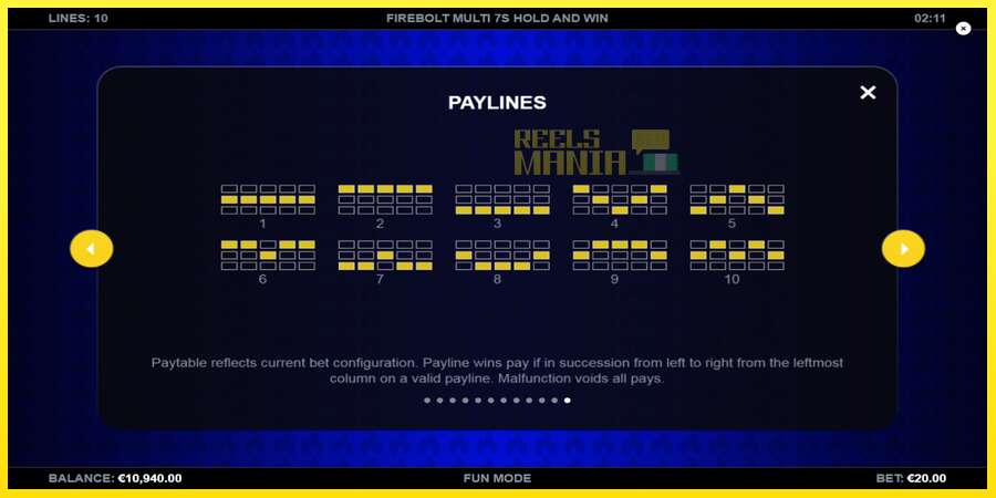 Riktiga pengar med en spelautomat Firebolt Multi 7s Hold and Win, bild 7