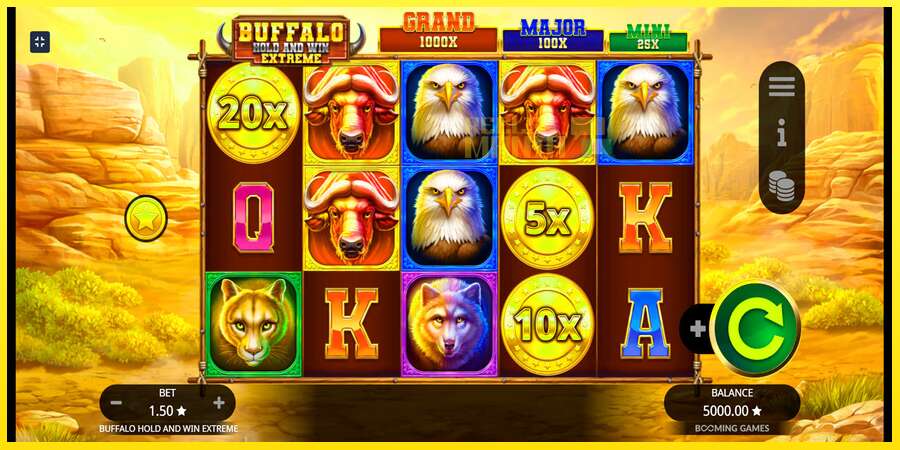 Riktiga pengar med en spelautomat Buffalo Hold and Win Extreme, bild 1