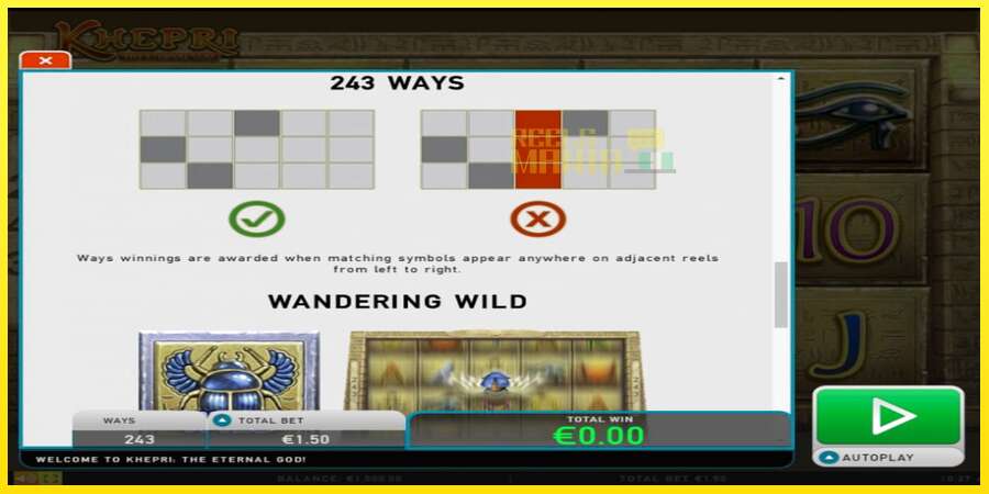 Riktiga pengar med en spelautomat Khepri The Eternal God, bild 7
