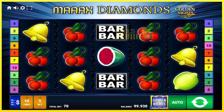 Riktiga pengar med en spelautomat Maaax Diamonds Golden Nights, bild 2