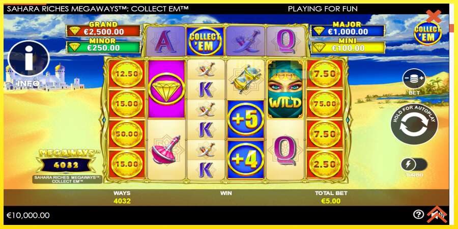 Riktiga pengar med en spelautomat Sahara Riches Megaways Collect Em, bild 2