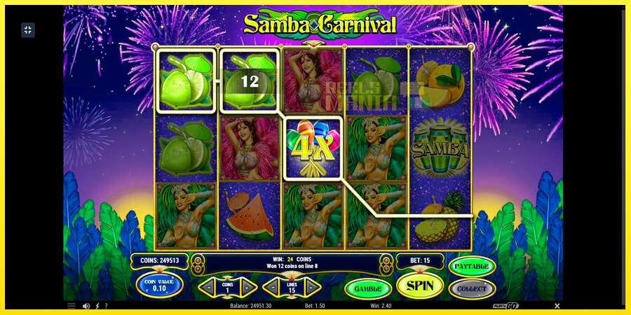 Riktiga pengar med en spelautomat Samba Carnival, bild 10