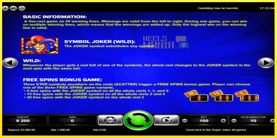 Riktiga pengar med en spelautomat Super Joker 40, bild 5