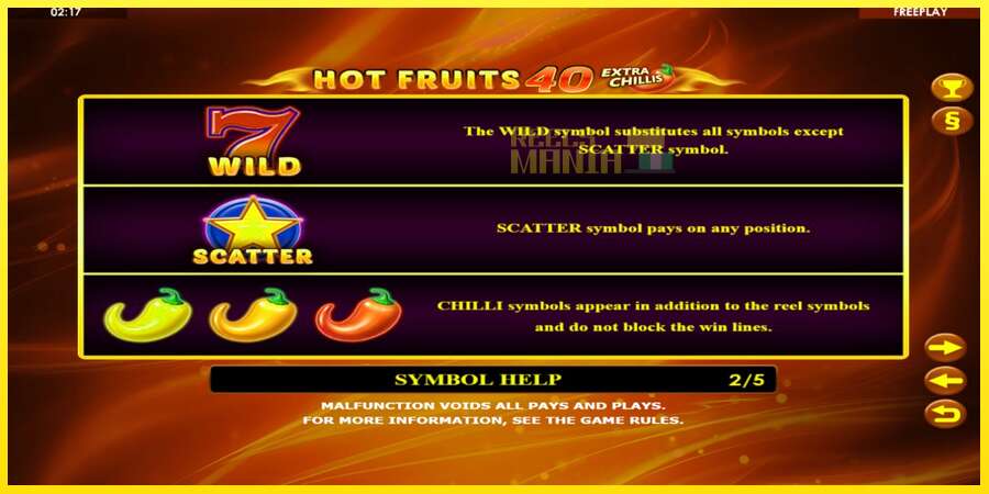 Riktiga pengar med en spelautomat Hot Fruits 40 Extra Chillis, bild 5