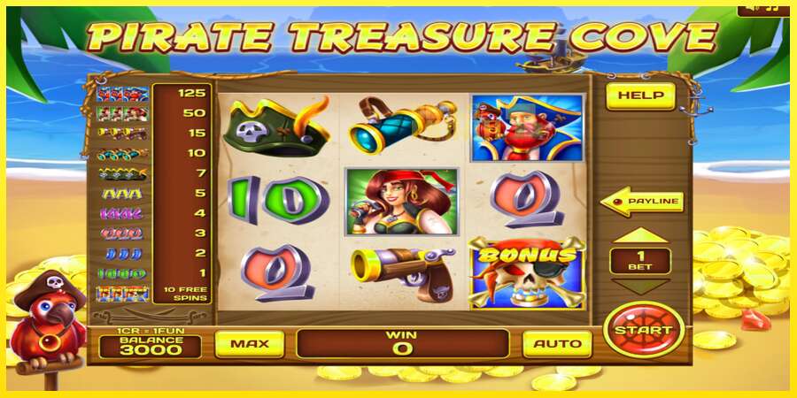 Riktiga pengar med en spelautomat Pirate Treasure Cove 3x3, bild 1