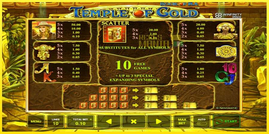 Riktiga pengar med en spelautomat Book of Ra Temple of Gold, bild 3