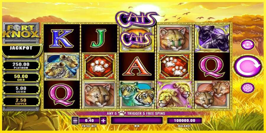 Riktiga pengar med en spelautomat Fort Knox Cats, bild 1