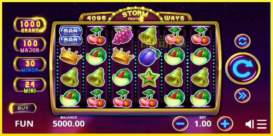 Riktiga pengar med en spelautomat Storm Fruits 2, bild 1