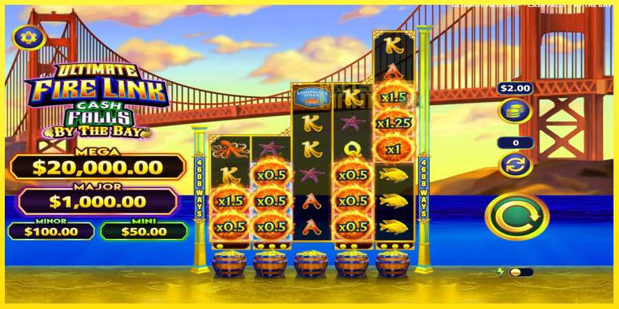 Riktiga pengar med en spelautomat Ultimate Fire Link Cash Falls By The Bay, bild 2