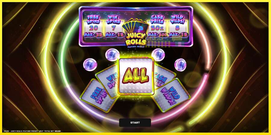 Riktiga pengar med en spelautomat Juicy Rolls: Feature Frenzy, bild 1