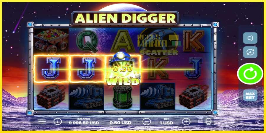 Riktiga pengar med en spelautomat Alien Digger, bild 2