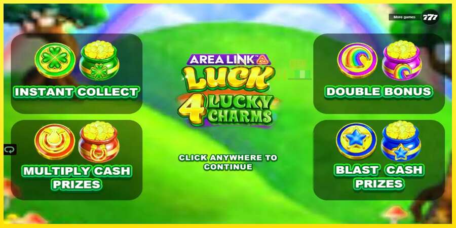 Riktiga pengar med en spelautomat Area Link Luck 4 Lucky Charms, bild 1