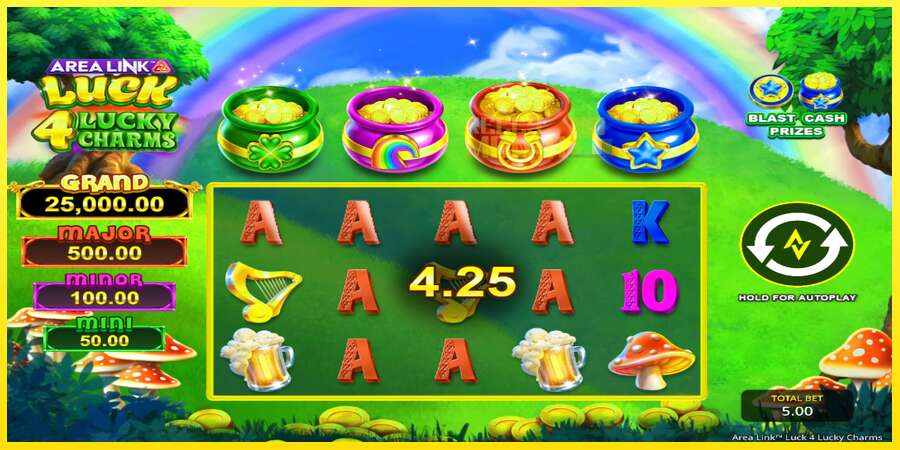 Riktiga pengar med en spelautomat Area Link Luck 4 Lucky Charms, bild 3