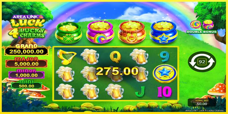 Riktiga pengar med en spelautomat Area Link Luck 4 Lucky Charms, bild 5