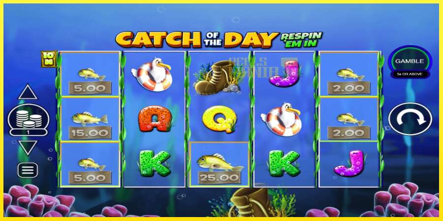 Riktiga pengar med en spelautomat Catch of the Day Respin Em In, bild 2