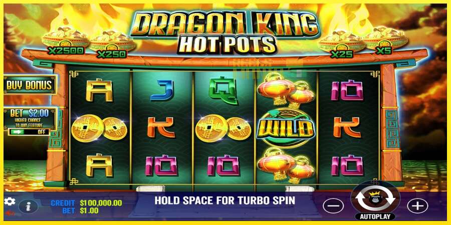 Riktiga pengar med en spelautomat Dragon King Hot Pots, bild 1