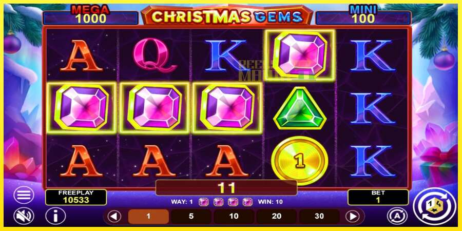 Riktiga pengar med en spelautomat Christmas Gems Hold & Win, bild 4