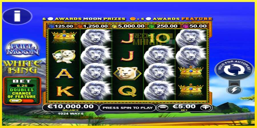 Riktiga pengar med en spelautomat Full Moon: White King PowerPlay Jackpot, bild 1