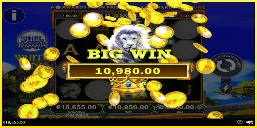 Riktiga pengar med en spelautomat Full Moon: White King, bild 3