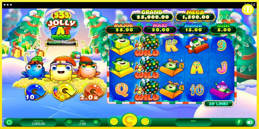 Riktiga pengar med en spelautomat 333 Jolly Fat Frogs Power Combo, bild 1